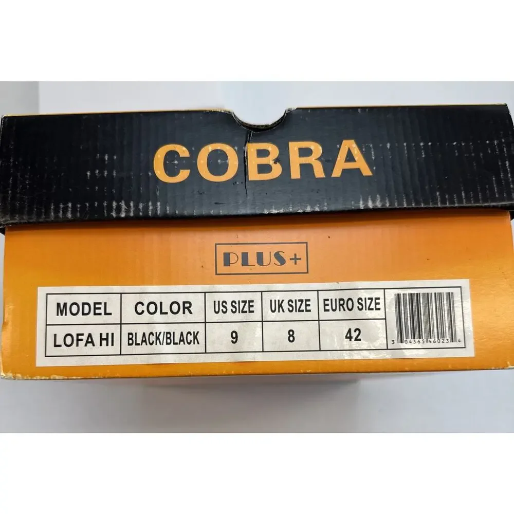 Cobra Lofa Hi Canvas Work Boot Men Black High Top Tactical Sneaker Shoes Sz 9